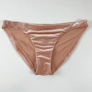 NEW Robin Piccone Bikini Bottom Womens Size Medium Blush Pink Velour Roxy NWOT